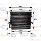 V8FC351035001B395 Радиатор климатик за автомобил BMW E36 95 до 99 г